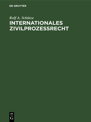 cover image of Internationales Zivilprozeßrecht